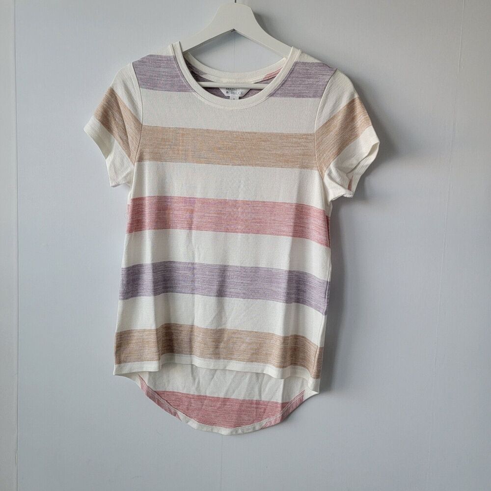 Market &‎ Spruce stitch fix striped Juuna Hi Lo Knit Shirt size XSp